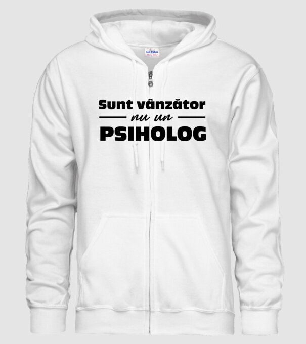 Sunt vânzător, nu un psiholog model alb pe tricou