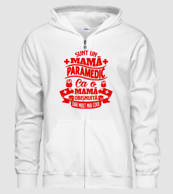Sunt o mamă paramedic, ca o mamă obișnuită, dar mult mai cool model alb pe tricou