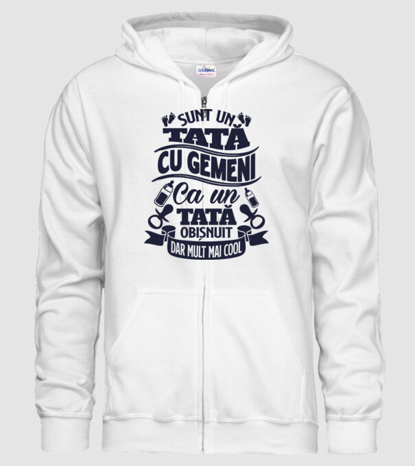 Sunt un tată cu gemeni, ca un tată obișnuit, dar mult mai cool model alb pe tricou