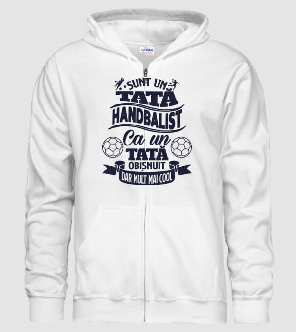 Sunt un tată handbalist, ca un tată obișnuit, dar mult mai cool model alb pe tricou