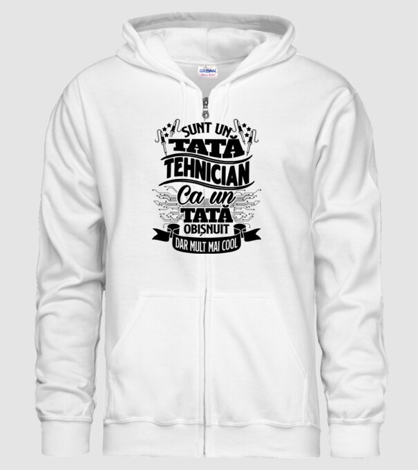Sunt un tată tehnician, ca un tată obișnuit, dar mult mai cool model alb pe tricou