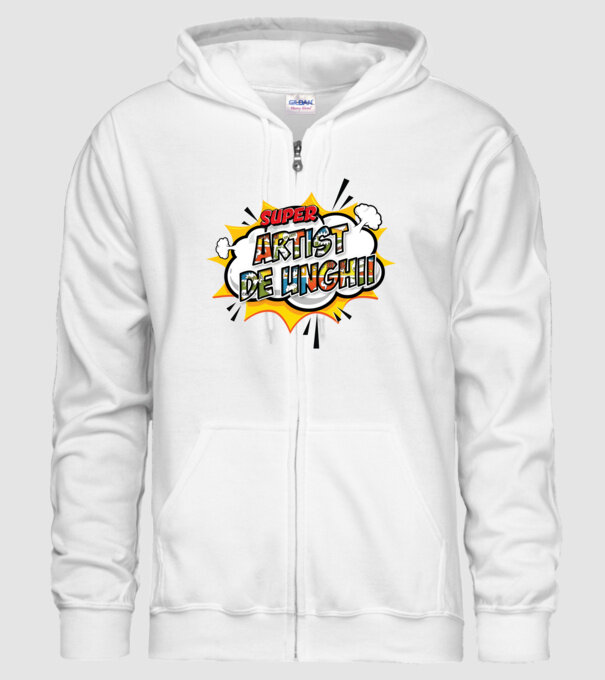 Super Artist de unghii model alb pe tricou