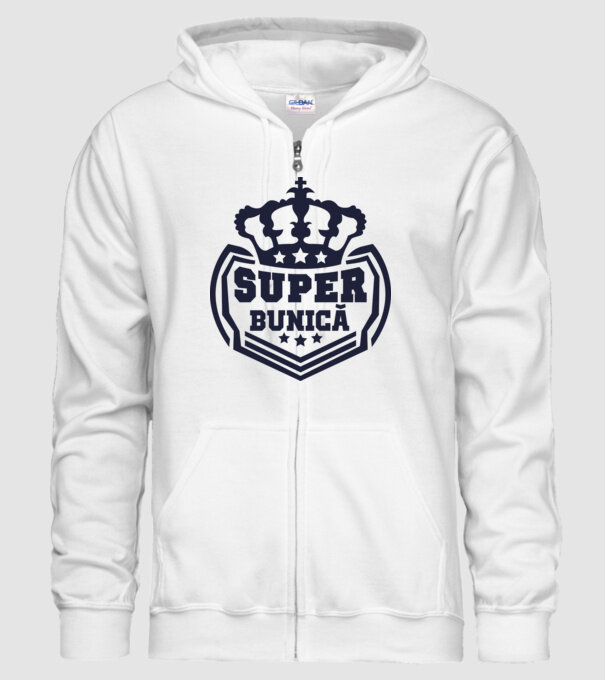 super bunică model alb pe tricou