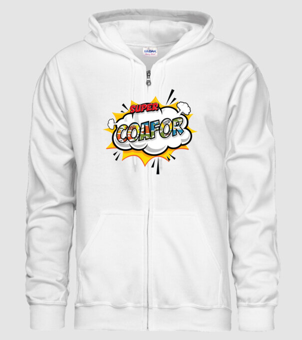 Super Coafor model alb pe tricou
