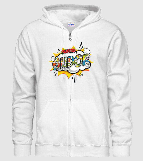 Super Sudor model alb pe tricou