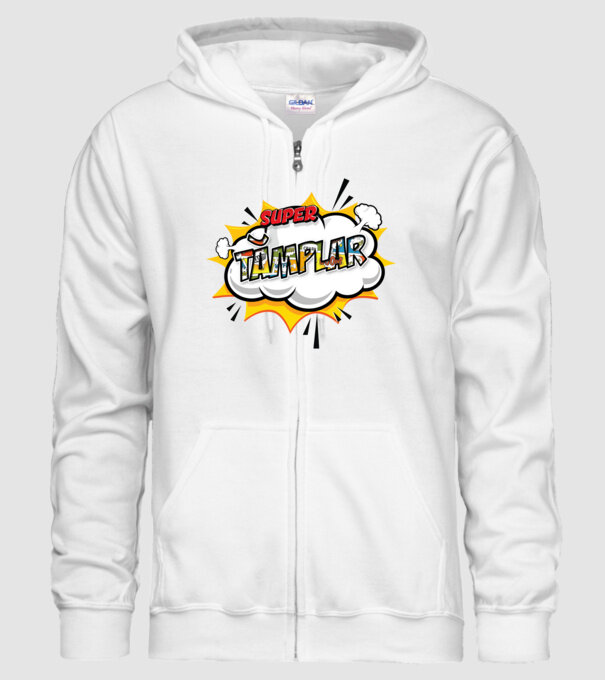 Super Tâmplar model alb pe tricou