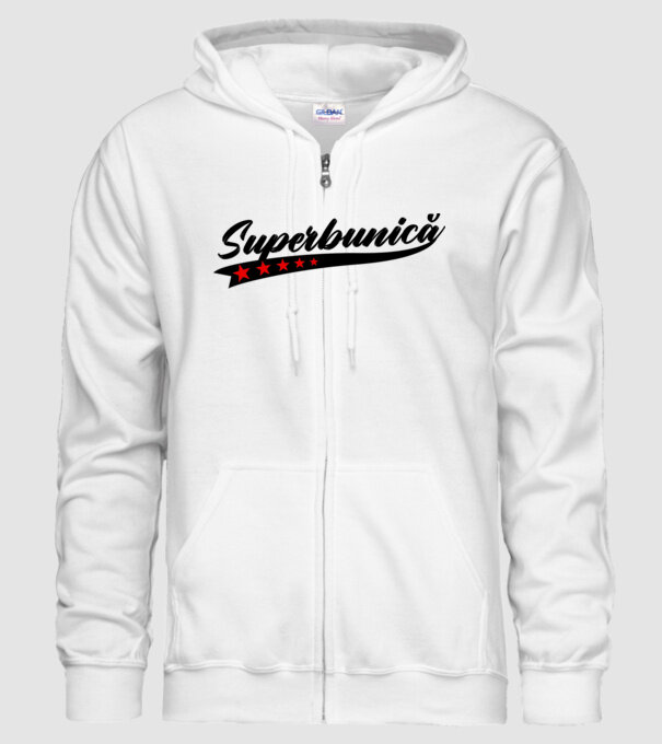 Superbunică model alb pe tricou