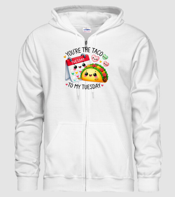 Taco to my Tuesday model alb pe tricou