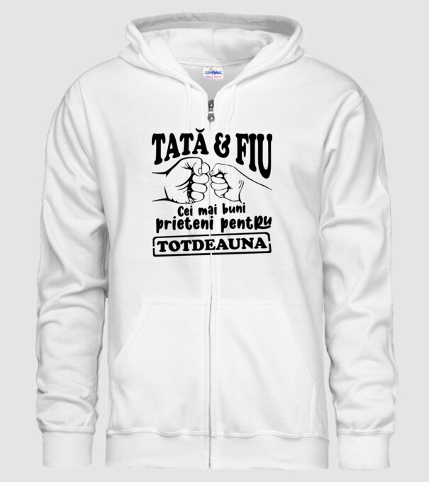 tată & fiu - cei mai buni prieteni pentru totdeauna model alb pe tricou