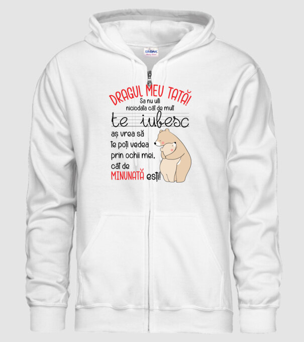 Tată Cât de minunat ești model alb pe tricou