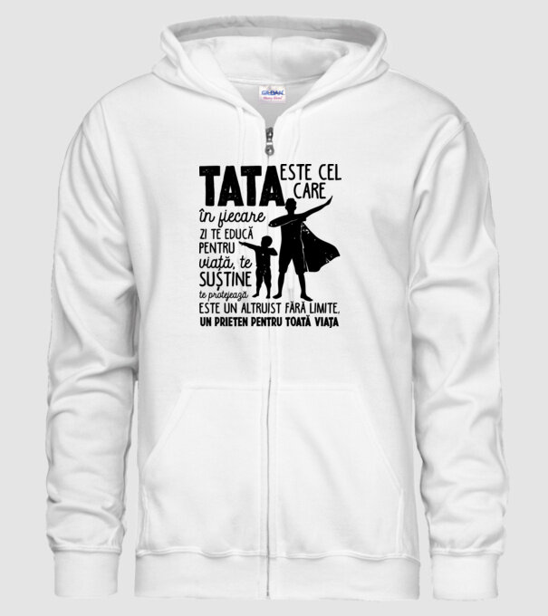 Tata este cel care în fiecare zi te educă pentru viață D5995141 model alb pe tricou