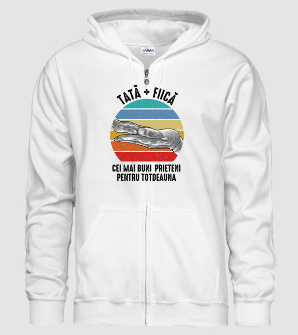 Tată - fiică - Cei mai bune prietene pentru totdeauna model alb pe tricou