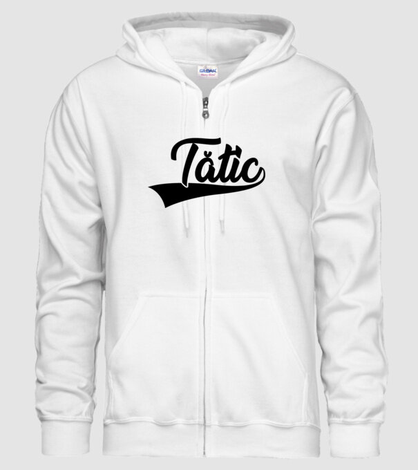 tătic model alb pe tricou