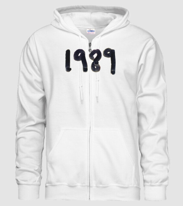 Taylor Swift 1989 text model alb pe tricou