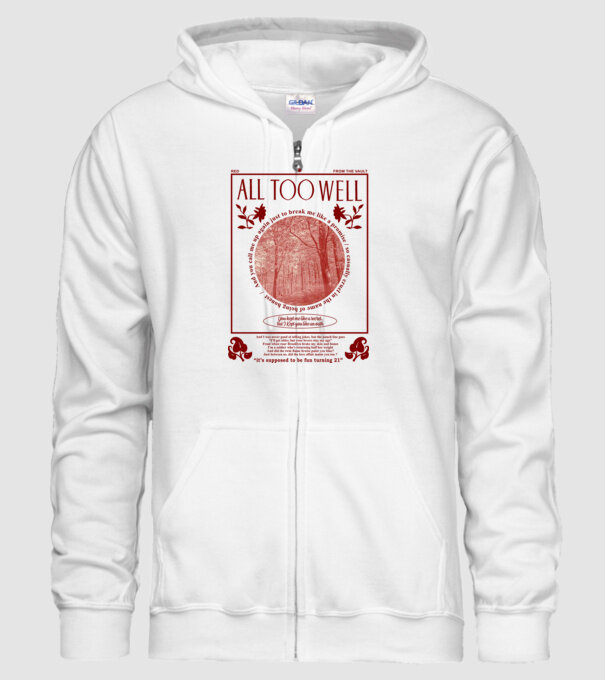 Taylor Swift All too well model alb pe tricou