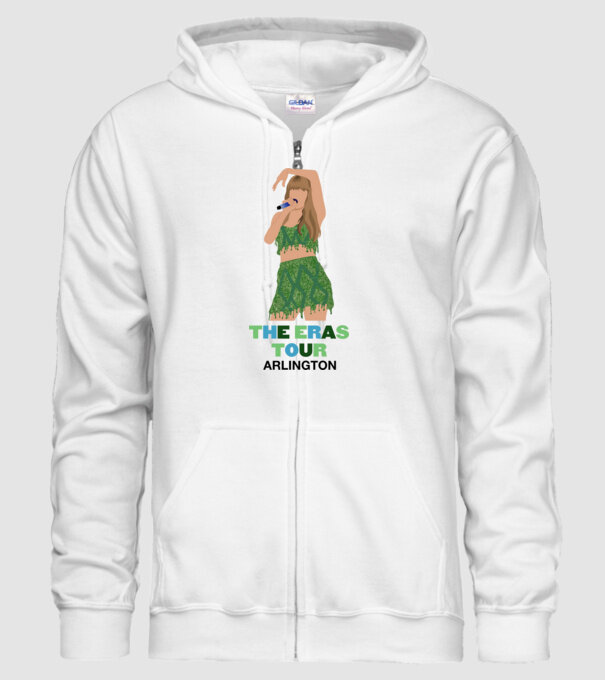 Taylor Swift The Eras Tour Arlington 2 model alb pe tricou