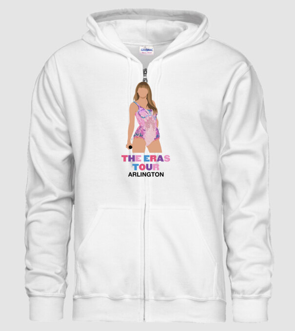 Taylor Swift The Eras Tour Arlington 4 model alb pe tricou