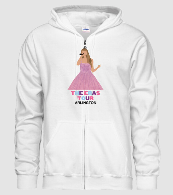 Taylor Swift The Eras Tour Arlington model alb pe tricou