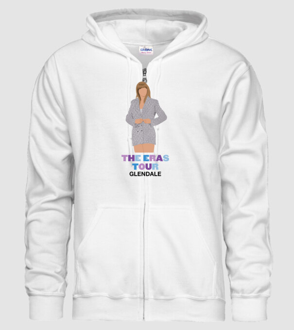 Taylor Swift The Eras Tour Glendale 2 model alb pe tricou