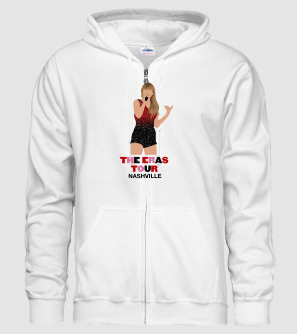 Taylor Swift The Eras Tour Nashville model alb pe tricou