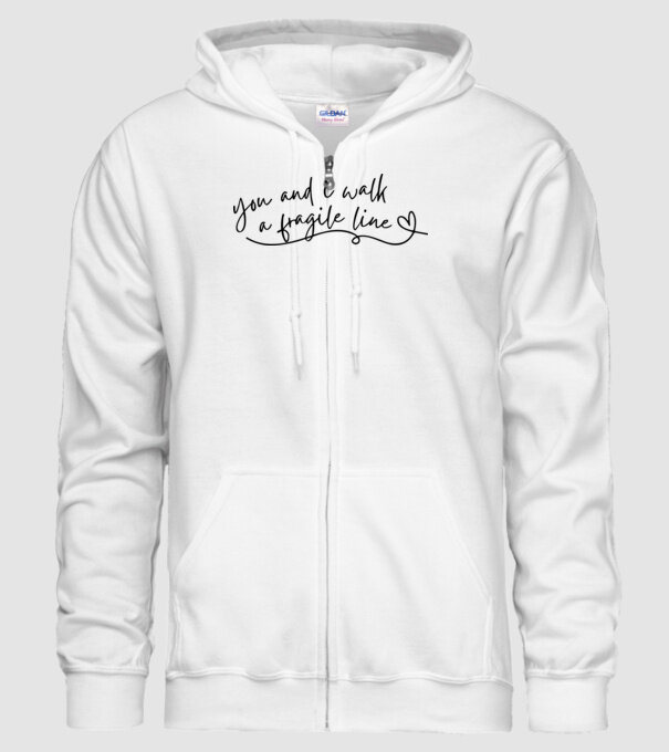 Taylor Swift you and i walk a fragile line model alb pe tricou