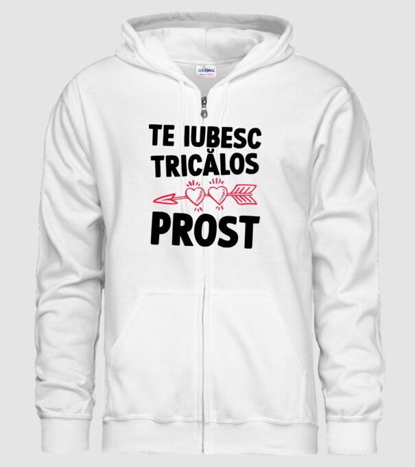 Te iubesc, ticălos prost model alb pe tricou