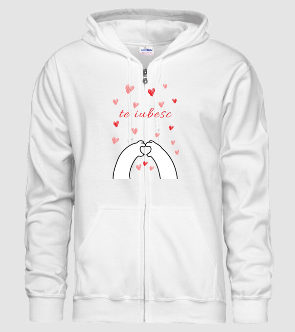 te iubesc model alb pe tricou