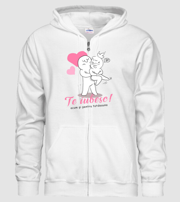 te iubesc model alb pe tricou