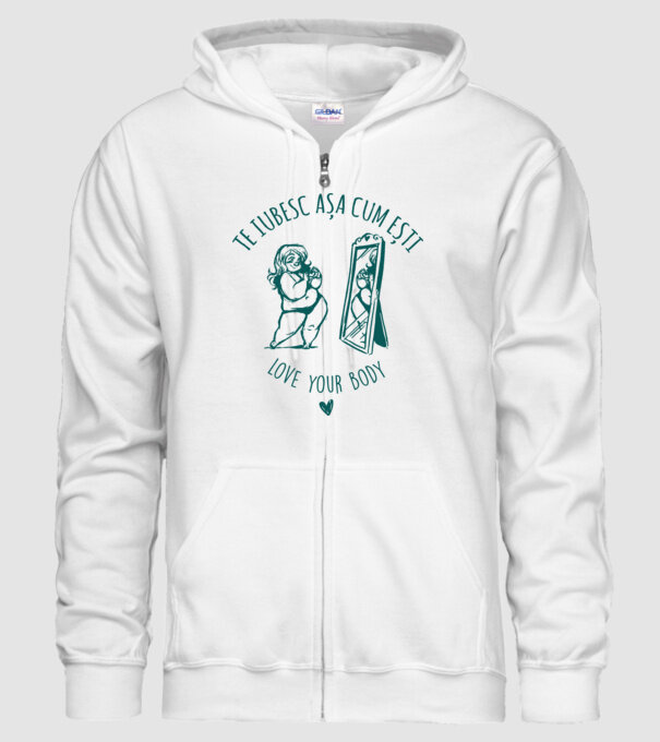 Te iubesc așa cum ești model alb pe tricou