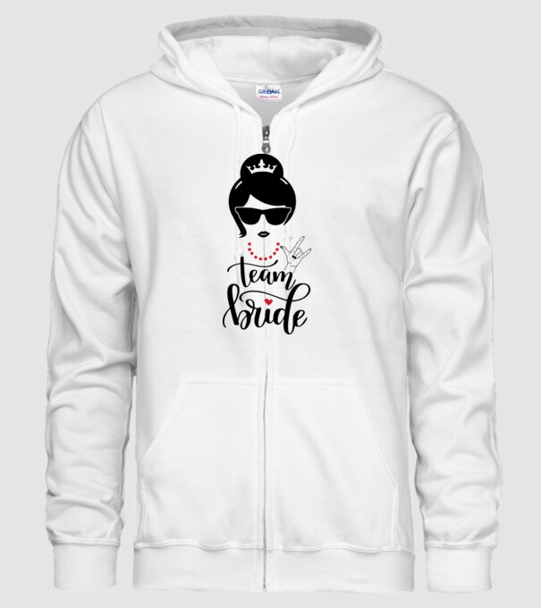 Team Cool Bride model alb pe tricou