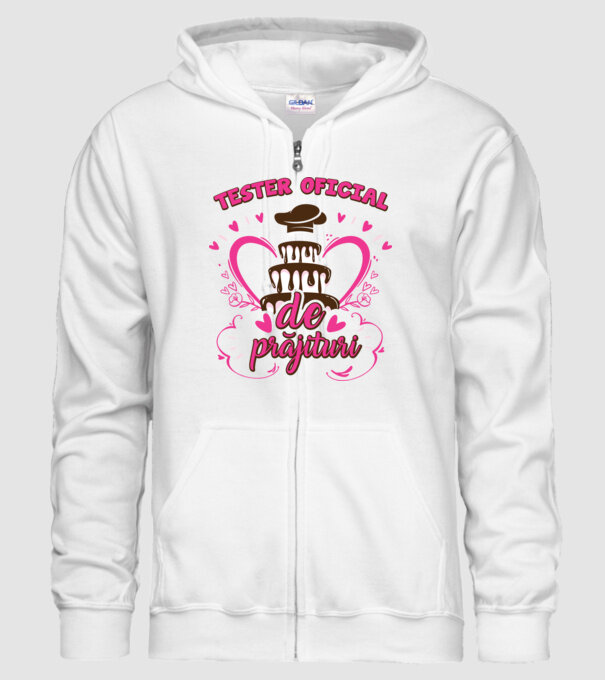 tester oficial de prăjituri model alb pe tricou