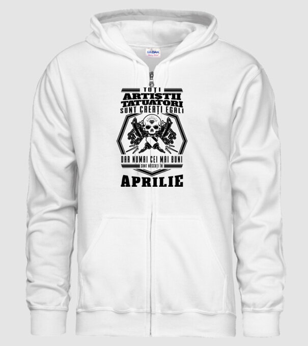 Toți artiștii tatuatori sunt creați egali aprilie model alb pe tricou