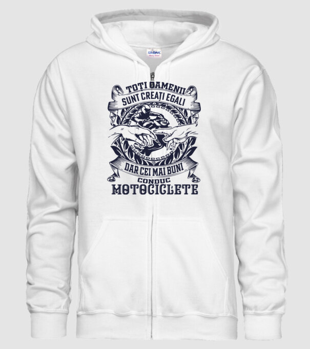 toți oamenii sunt creați egali, dar cei mai buni conduc motociclete model alb pe tricou