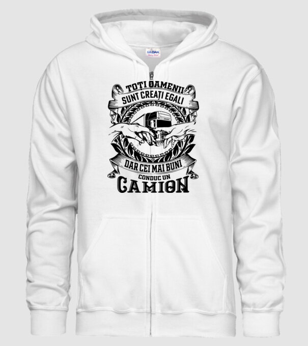 toți oamenii sunt creați egali, dar cei mai buni conduc un camion model alb pe tricou