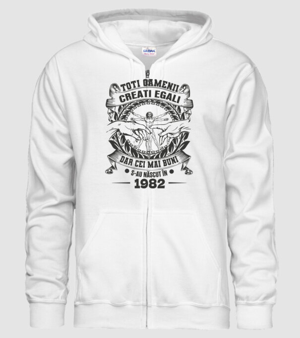 Toți oamenii sunt creați egali, dar cei mai buni s-au născut în 1982 model alb pe tricou