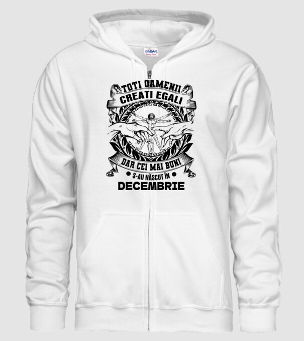 Toți oamenii sunt creați egali, dar cei mai buni s-au născut în decembrie model alb pe tricou
