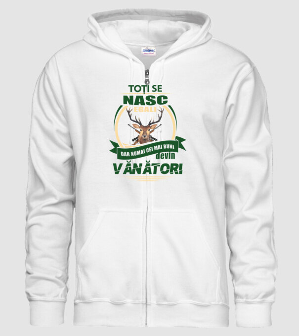 Toți se nasc egali, dar numai cei mai buni devin vânători model alb pe tricou