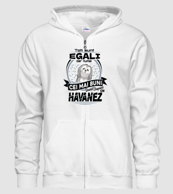 Toți sunt egali, dar numai cei mai buni devin stăpâni de havanez model alb pe tricou