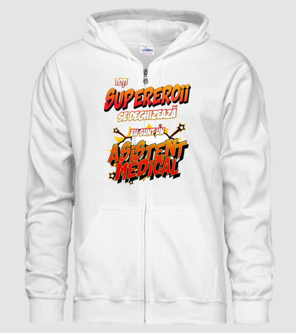 toți supereroii se deghizează, eu sunt un asistent medical/ o asistentă medicală model alb pe tricou