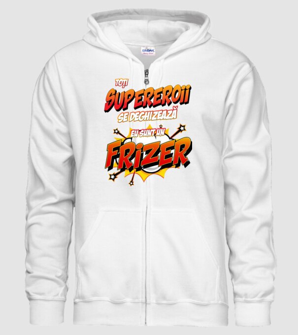 toți supereroii se deghizează, eu sunt un frizer/coafor model alb pe tricou