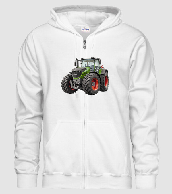 TRACTOR model alb pe tricou