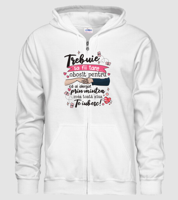 Trebuie sa fii tare obosită pentru model alb pe tricou
