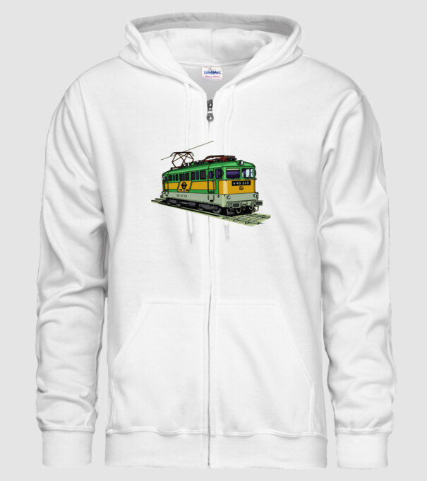 Trenuri model alb pe tricou
