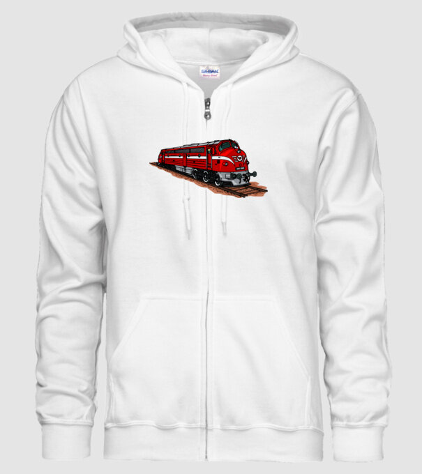 Trenuri model alb pe tricou