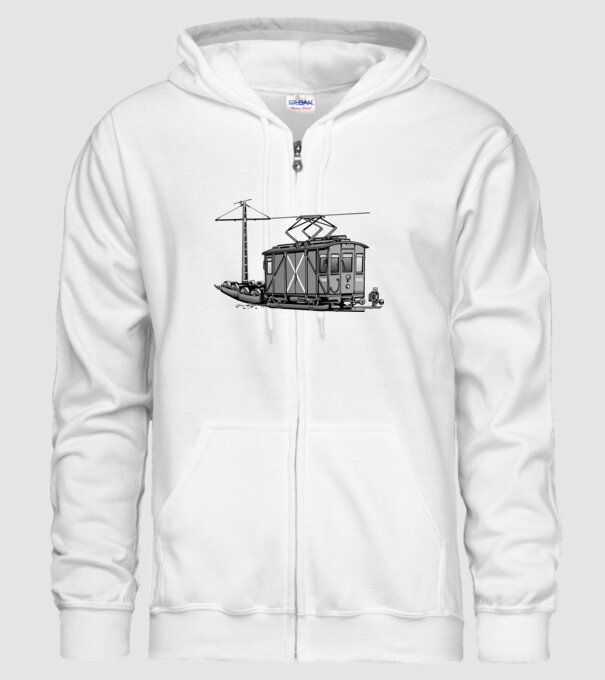 Trenuri model alb pe tricou