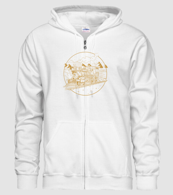 Trenuri model alb pe tricou
