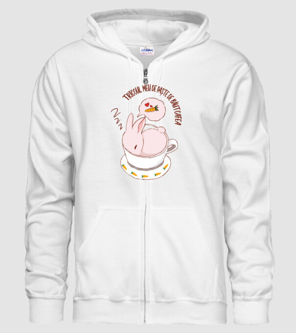 tricoul meu de Paște de băut cafea model alb pe tricou