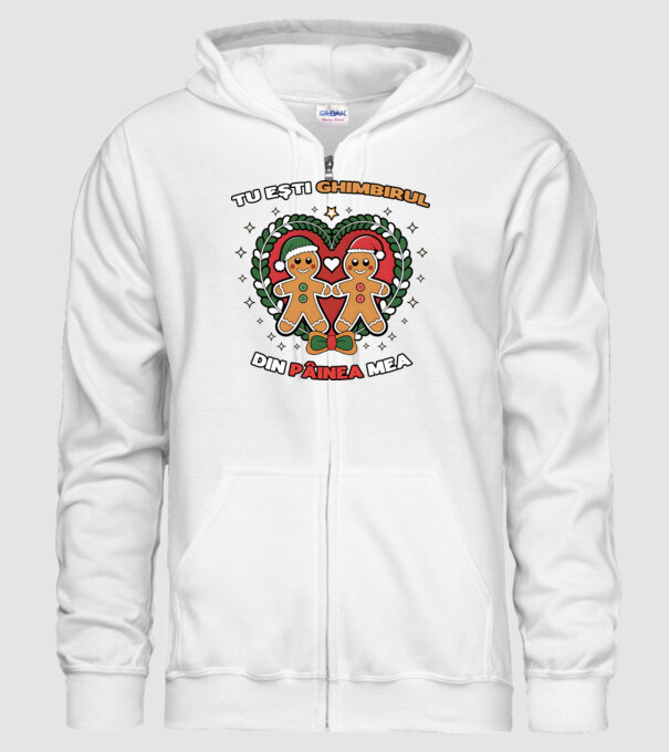 Tu ești ghimbirul din păinea mea model alb pe tricou