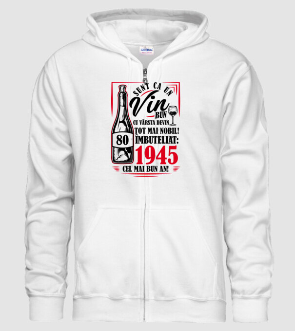 Un Vin Bun 1945 - Alb model alb pe tricou