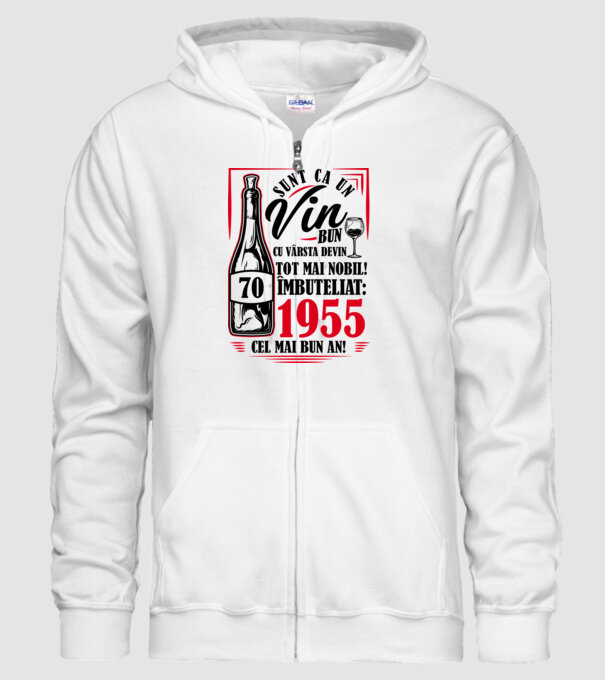 Un Vin Bun 1955 - Alb model alb pe tricou